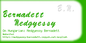 bernadett medgyessy business card